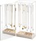 Necklace Holder Organizer, Acrylic Jewelry Organizer with Velvet Tray & Built-in Mirror, 24 Hooks Dustproof Clear Jewelry Box Storage Stand, Ring Earrings Bracelets Display Case for Women